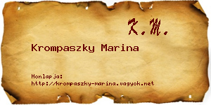 Krompaszky Marina névjegykártya